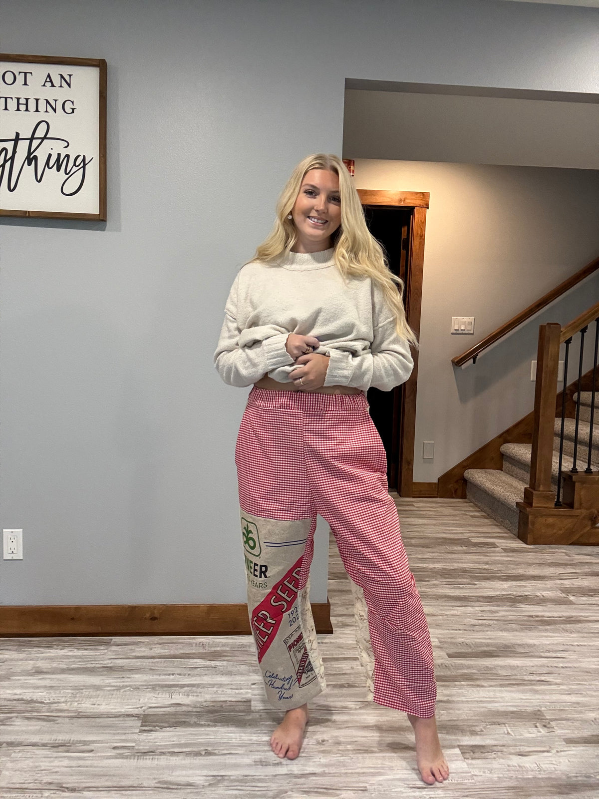 Upcycled Seed Bag RAE Barrel Pant